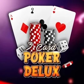 Three Card Poker Delux logo by Urgent Games at Slimking Casino