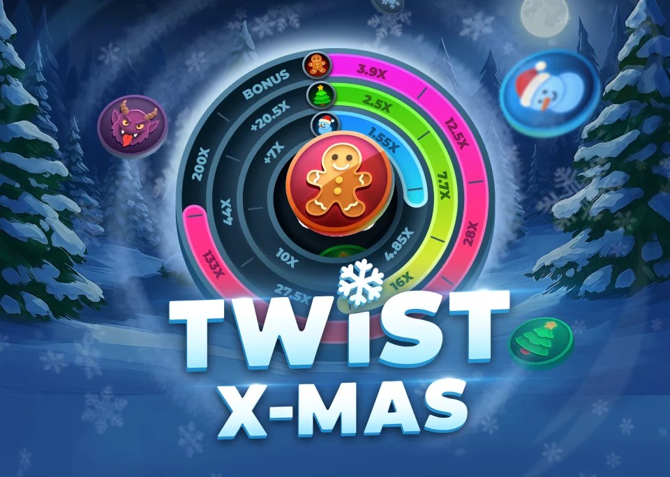 Twist X-mas casino game by InOut – featured logo at Slimking Casino